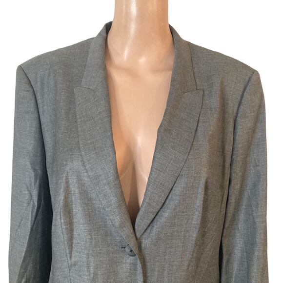 Boss Hugo Boss Jadena Blazer Size 14 Gray 2 Button - Picture 4 of 15